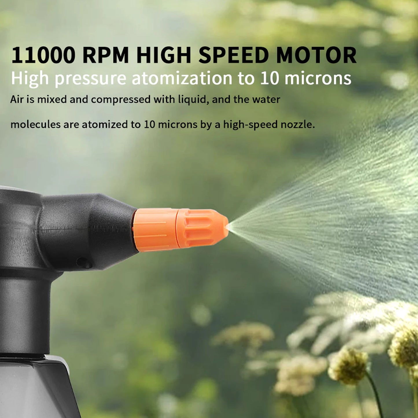 Pulverizador Elétrico Portátil 2L Recarregável - Atomizador Automático para Jardim e Plantas