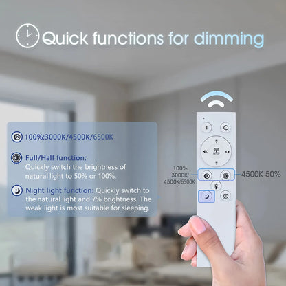 Lustâ de Teto LED Lótus IRALAN | Nórdico Regulável com Controlo Remoto | 5 a 18 Lâmpadas