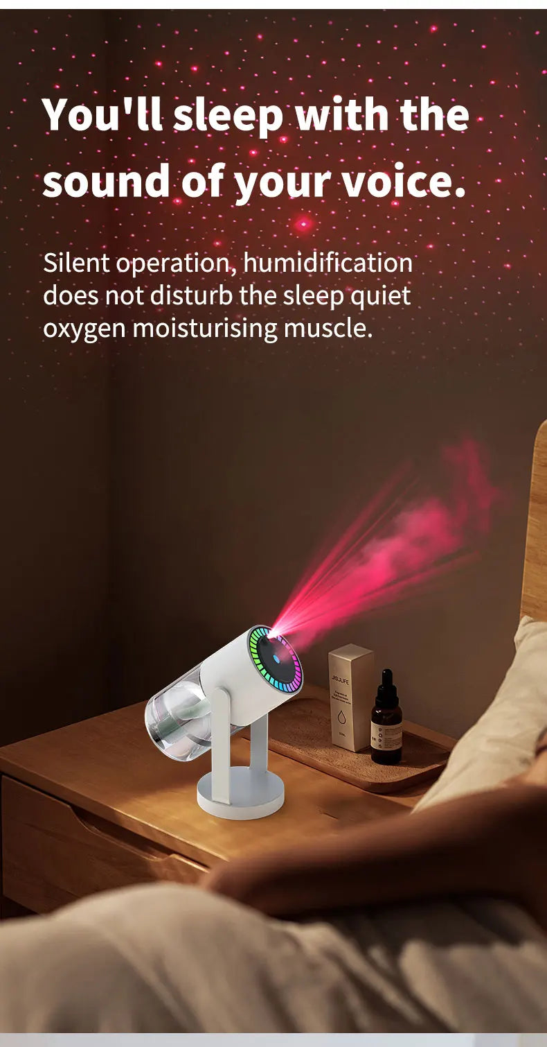 Difusor Aromas 150ml Efeito Chama - Humidificador Ultrassónico Comando Distância Desligamento Automático