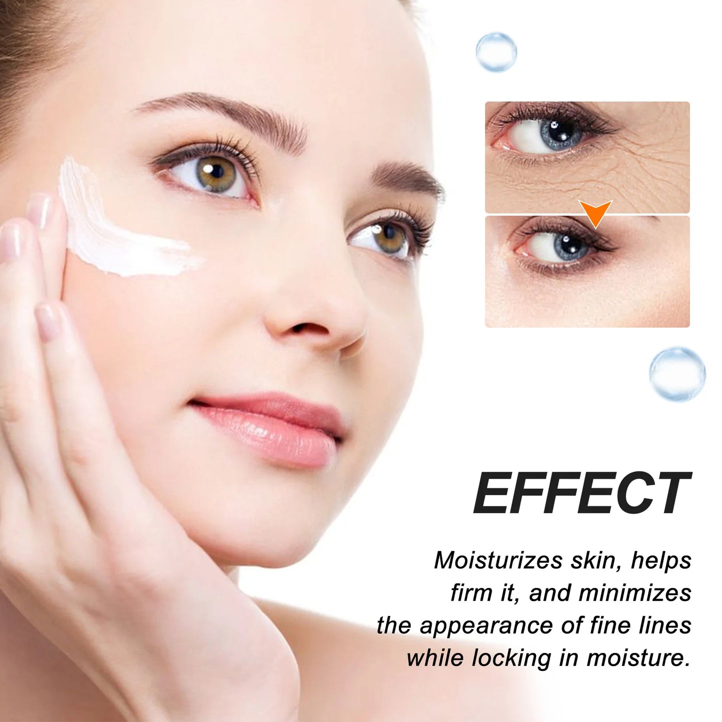 Creme Olhos Retinol Anti-Rugas – Firmeza Lifting Olheiras Bolsas Hidratante Clareador Iluminador