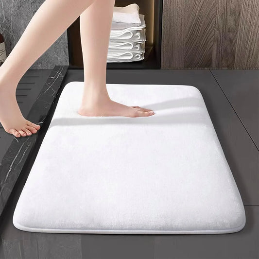 Tapete de Banho Super Absorvente Antiderrapante | Veludo Coral Premium