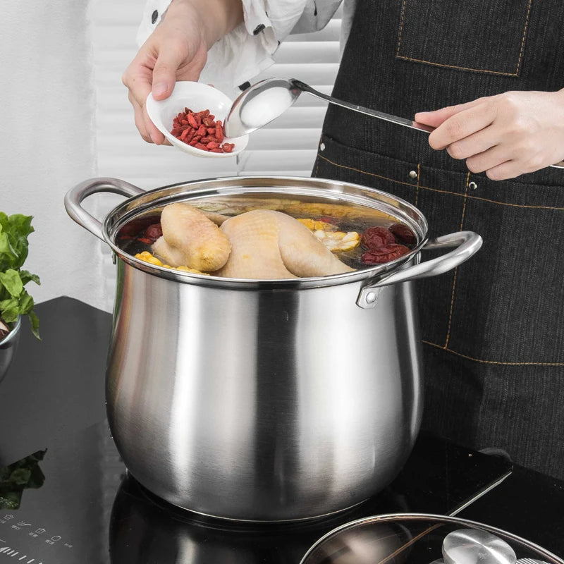 Panela de Inox Grande | Ideal para Sopas, Guisados e Cozinhados