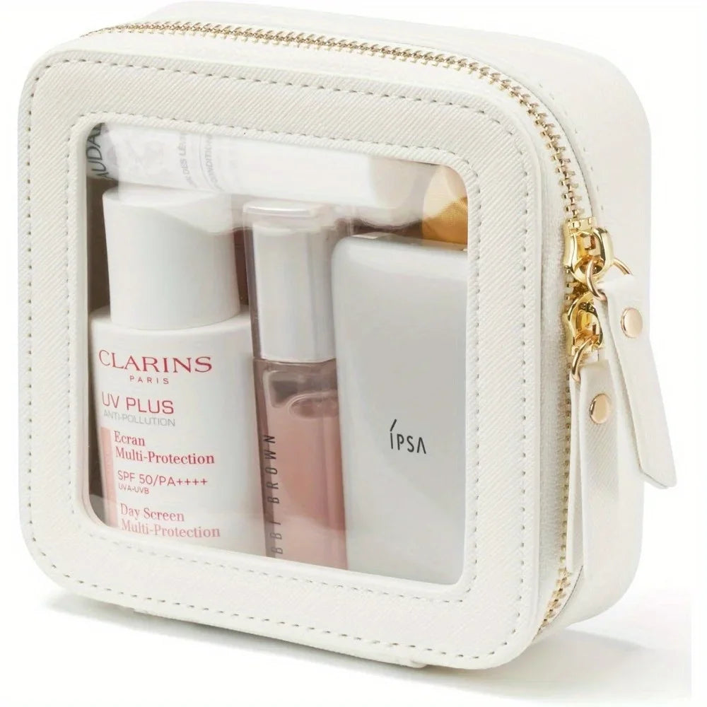 Bolsa Cosmética Mini Transparente | Necessaire de Viagem Impermeável