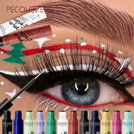 Delineador Líquido e Sombra 2-em-1 à Prova d'Água - Secagem Rápida para Olhos Perfeitos