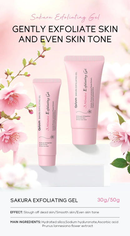 Gel Esfoliante Facial Sakura - Hidratante e Nutritivo para Pele Radiante