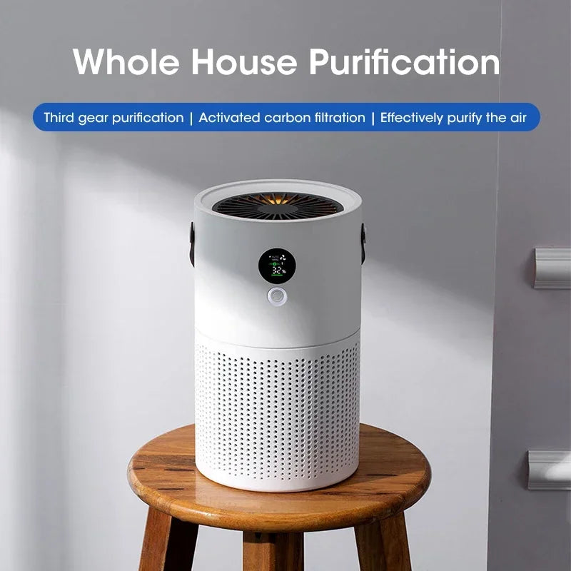 Purificador de Ar Portátil com Filtro HEPA - Remove PM2.5, Pó e Formaldeído para Alergias