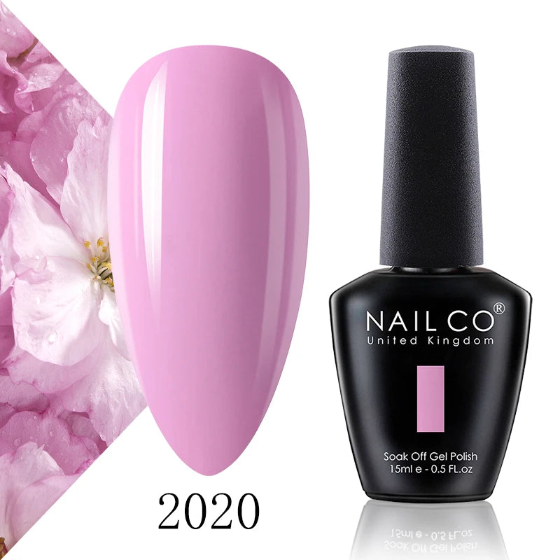 Verniz Gel NAILCO 15ml Série Vermelho Escuro – Cores Glitter UV Manicure Profissional Semi-Permanente