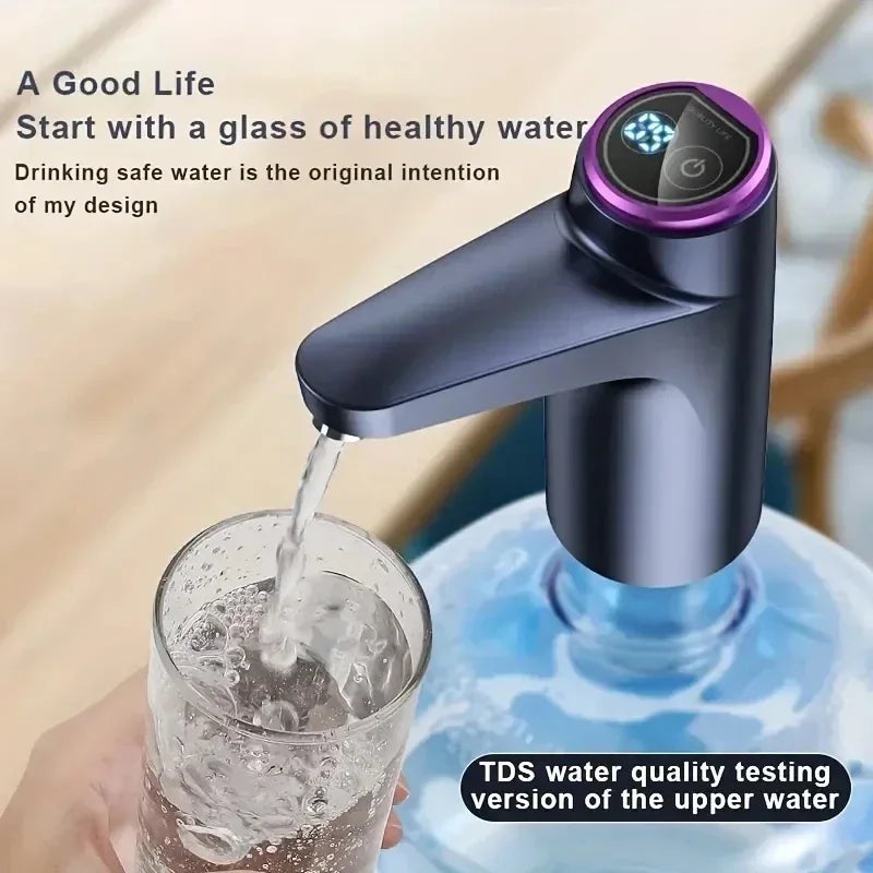 Bomba de Água Elétrica USB Recarregável | Dispensador Automático para Garrafão