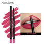Lápis Delineador Labial Impermeável Mate 12 Cores - Contorno Vermelho Longa Duração Hidratante