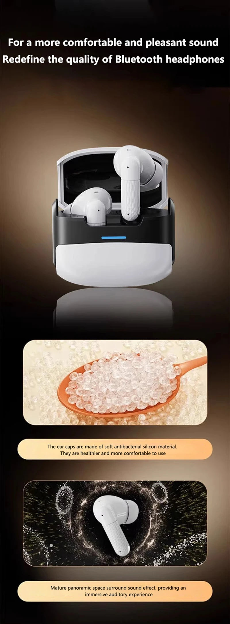 Xiaomi Fones TWS 5.3 com Microfone HD - Auriculares Bluetooth Stereo HiFi para iPhone e Android