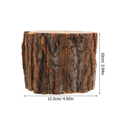 Cachepô de Madeira Casca Natural Rústico | Vaso Decorativo para Plantas