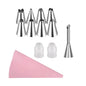 Kit Sacos de Pastelaria em Silicone – Bicos Inox Reutilizáveis para Decorar Bolos