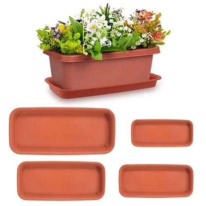 Bandeja Coletora para Vasos | Retangular em Plástico para Interior e Exterior