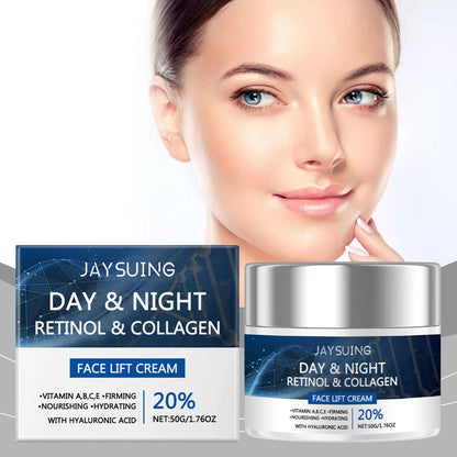 Creme Retinol JAYSUING – Elasticidade Brilho Pele Nutre Hidrata Melhora Textura Cosmético Anti-Idade 50g