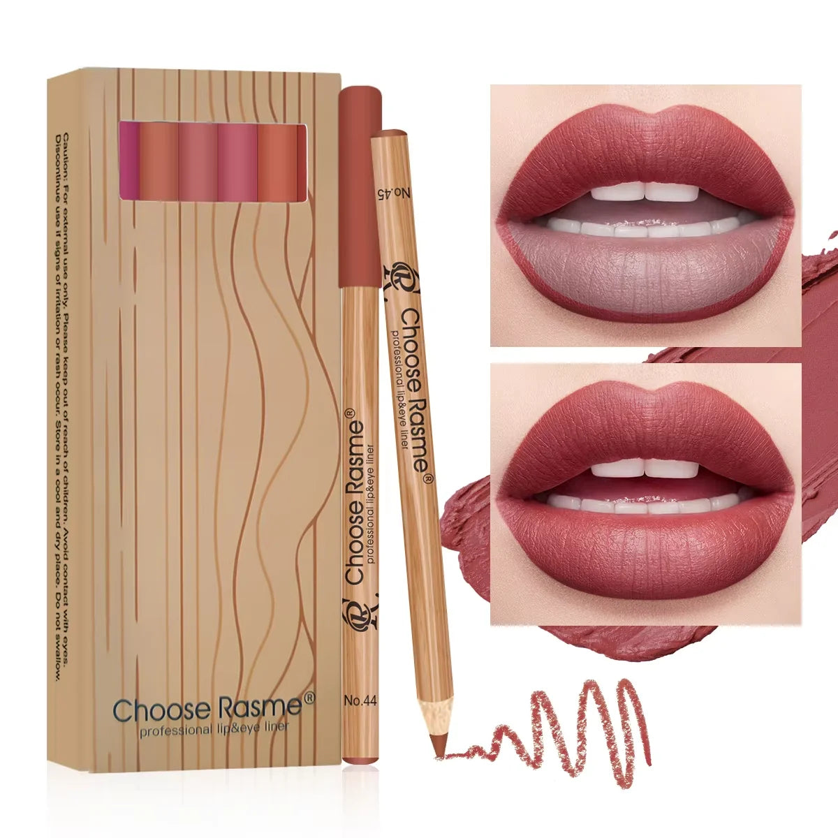 Kit com 12 Lápis de Contorno Labial Matte – Pigmentação Intensa, Fácil de Aplicar, À Prova d’Água e de Longa Duração | Maquiagem Labial Profissional