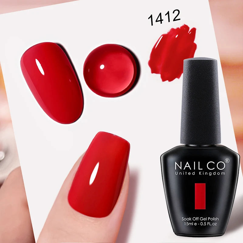 Verniz Gel NAILCO 15ml UV/LED Sem Hema/TPO – Base e Top Coat Profissional Semi-Permanente