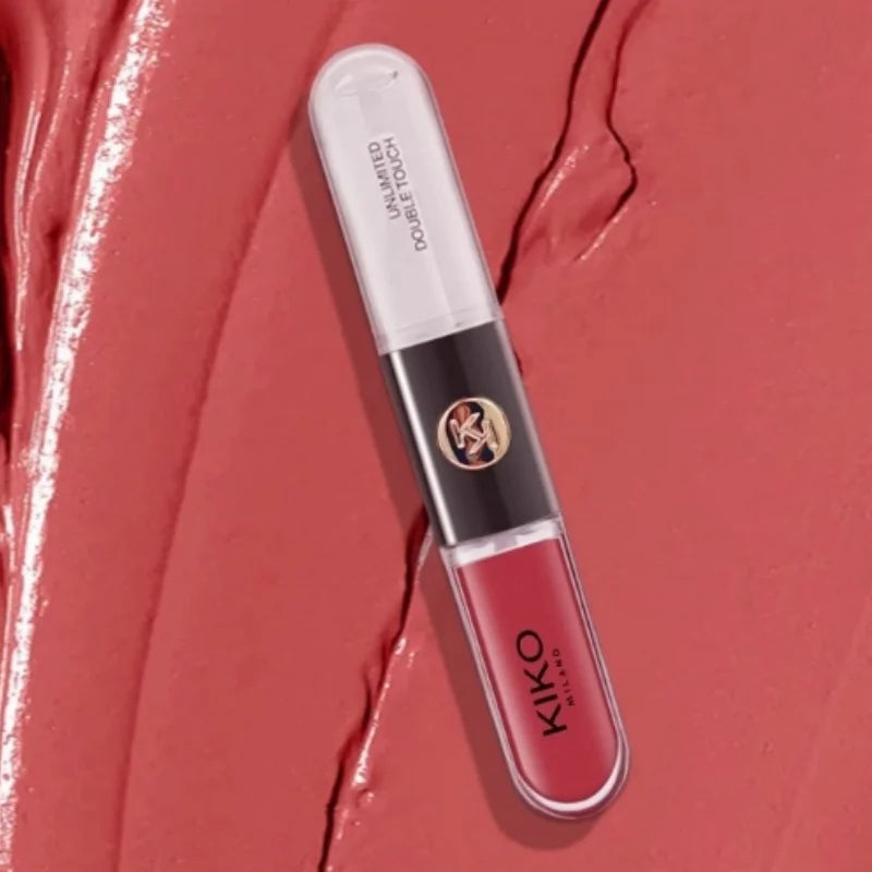 Batom Dupla Ponta com Espelho | Gloss Volumizador que Não Desbota