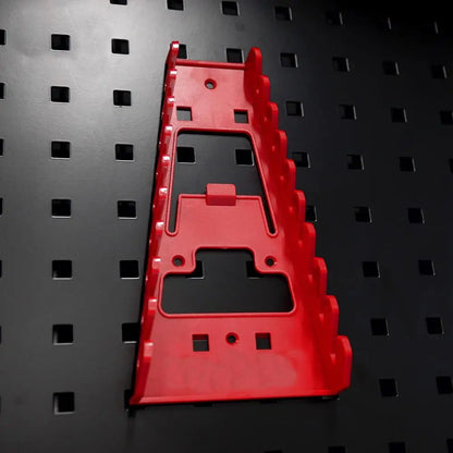 Organizador de Ferramentas Vermelho – Suporte para Chaves e Chaves de Boca | Porta-Ferramentas de Parede | Bandeja de Armazenamento para Soquetes | Organizador de Ferramentas em Plástico
