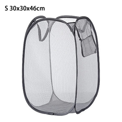 Cesto de Roupa Suja Dobrável em Malha | Grande Capacidade e Respirável para Lavandaria