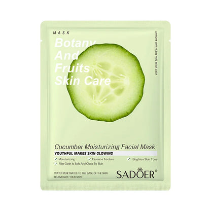 Máscara Facial Folha Frutas Plantas Naturais – Hidratante Controlo Oleosidade Iluminador Reduz Poros