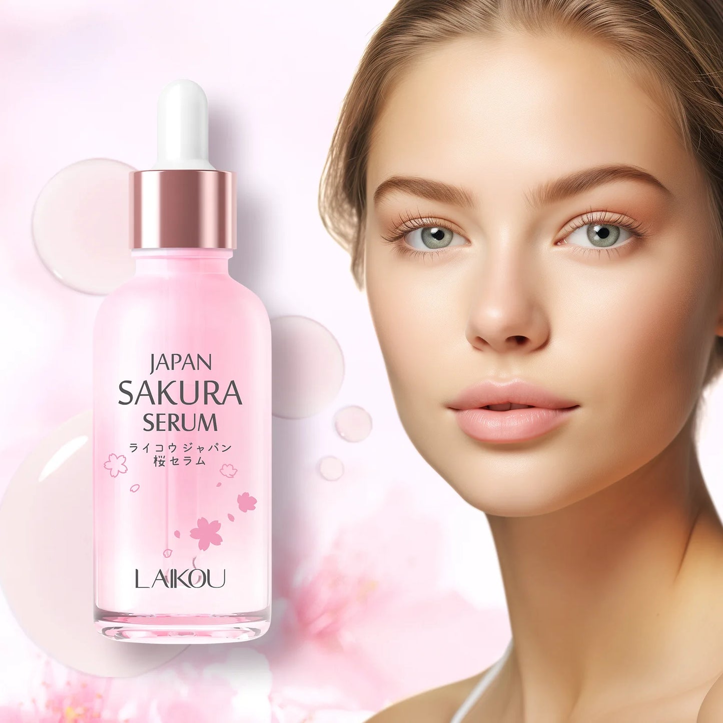 Essência LAIKOU Flor de Cerejeira | Hidratante Iluminador com Niacinamida