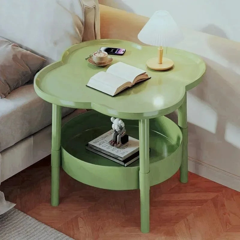 Mesa de Café 2 Níveis Plástico - Mesa Lateral Arrumação Quarto Sala Estilo Moderno