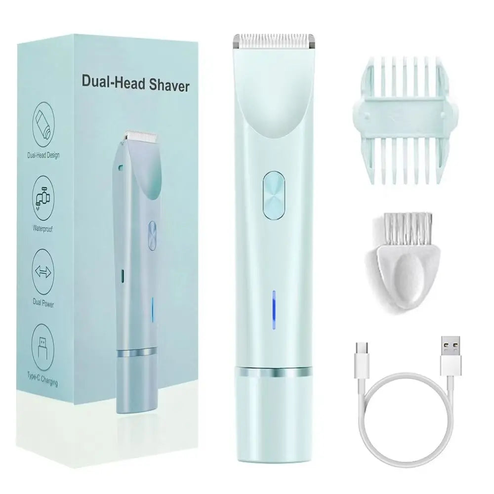 Depilador Elétrico Mini Dupla Cabeça Impermeável