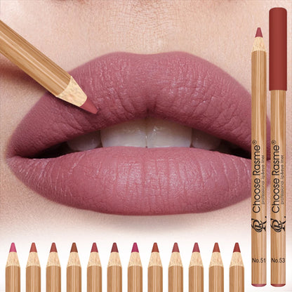Kit com 12 Lápis de Contorno Labial Matte – Pigmentação Intensa, Fácil de Aplicar, À Prova d’Água e de Longa Duração | Maquiagem Labial Profissional
