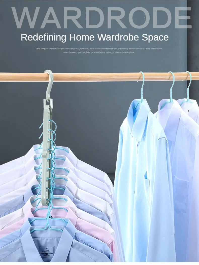Cabide Multifuncional Dobrável | Organização Inteligente para Roupas