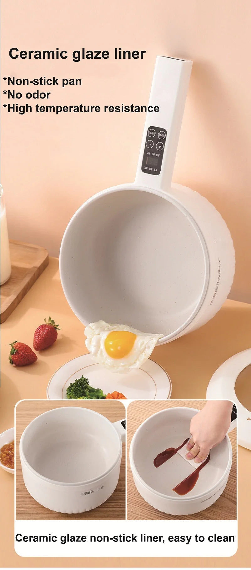 Panela Elétrica Multifunções 2.2L | Antiaderente para Dormítório