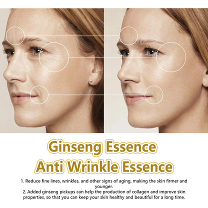 Sérum Anti-Rugas EELHOE Ginseng Polipeptídeo – Óleo Essencial Anti-Idade Firmeza Hidratante Suaviza Pele Reduz Linhas Finas