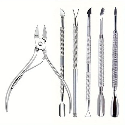 Kit Alicate Profissional Unhas Aço Inox - Cortador Tesoura Removedor Cutículas Manicure