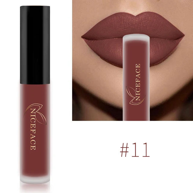 Batom Líquido Matte 34 Cores | À Prova d'Água para Lábios Perfeitos