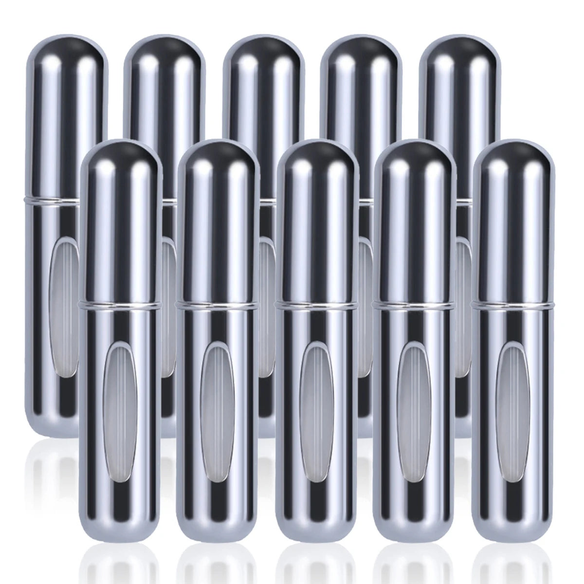 Frasco Perfume Recarga Inferior 5ml Kit 10un – Spray Recarregável Portátil Vazio Cosmético Viagem