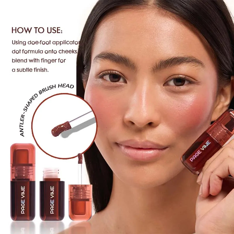 Blush Líquido Perolado 6 Cores | Impermeável com Efeito Natural Duradouro