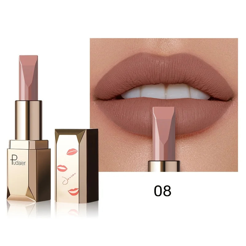 Batom Matte Aveludado 3.5g | Impermeável e Sedoso para Uso Diário