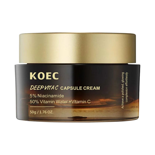 Creme Cápsulas KOEC Vitamina C 50g - Anti-Rugas Hidratante Niacinamida Arbutina Ácido Ferúlico