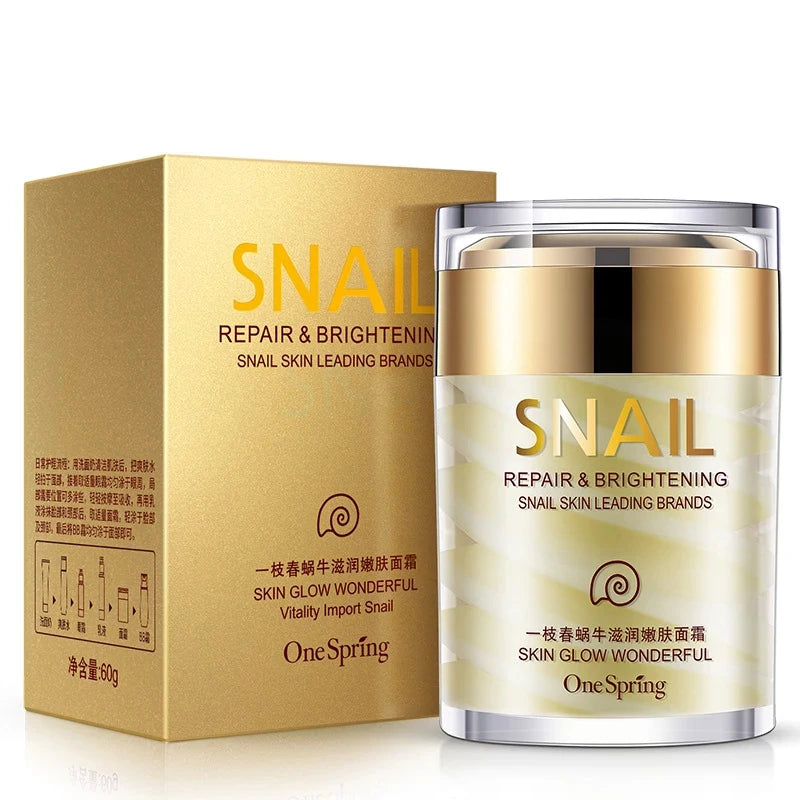 Creme Caracol Colágeno Anti-Idade | Clareia Pele, Reduz Olheiras e Remove Bolsas