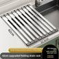 Escorredor Inox Retrátil Lava-Loiça 42x32,5cm – Cesto Organização Pratos e Pauzinhos | Inox 304