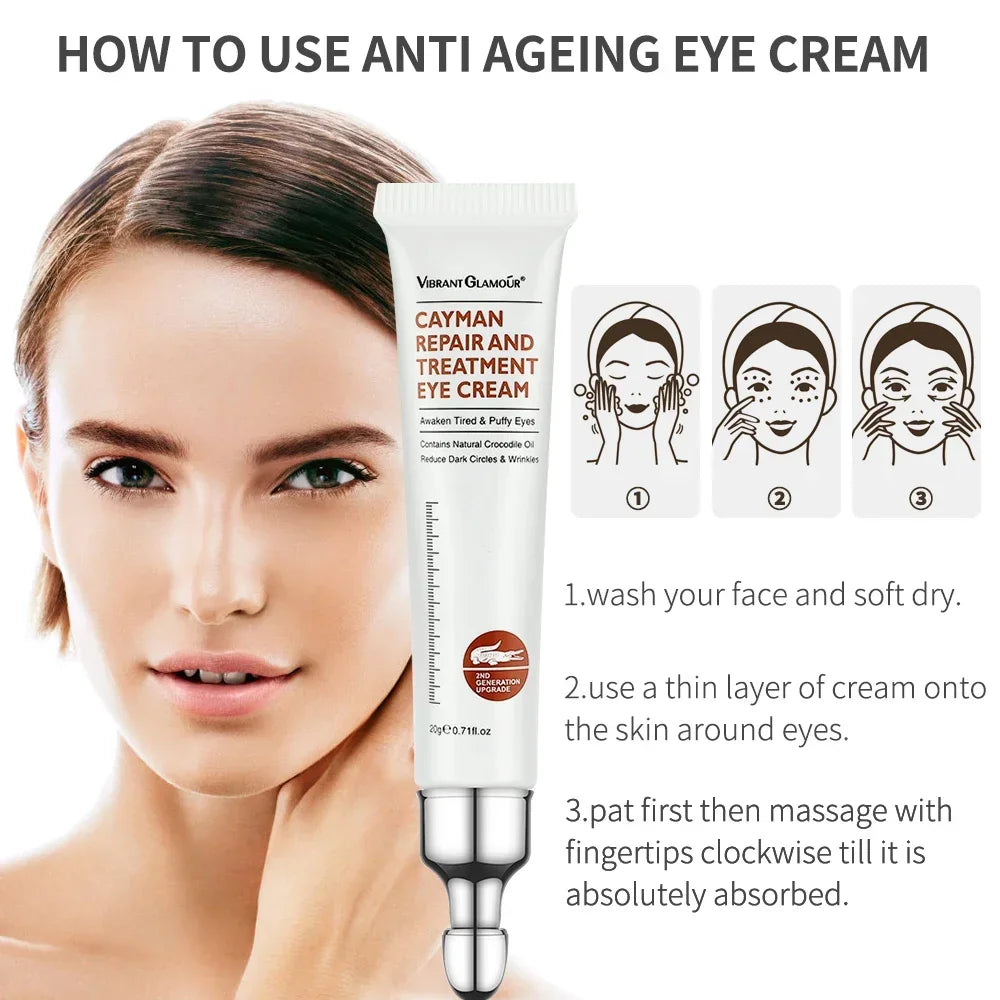 Creme Olhos Peptídeo Colagénio Anti-Rugas - Reduz Olheiras Bolsas Hidratação Profunda
