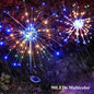Luz Solar Jardim Fogo de Artifício 90/150 LED - Iluminação Exterior Impermeável 8 Modos Decoração Natal