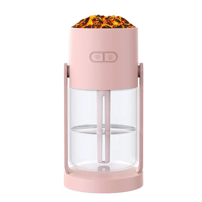 Difusor Aromas 150ml Efeito Chama - Humidificador Ultrassónico Comando Distância Desligamento Automático