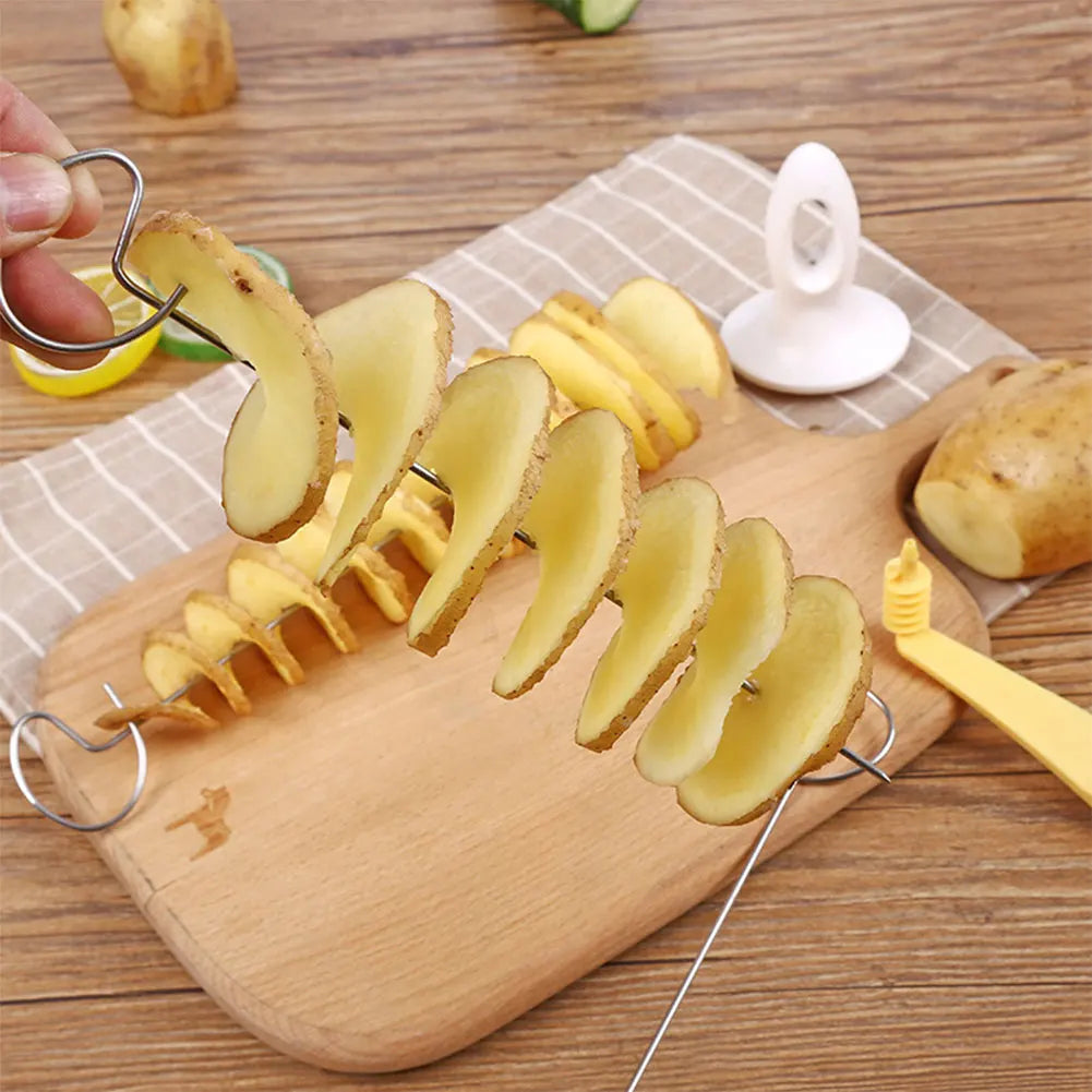 Fatiador Batata Espiral Giratório Inox