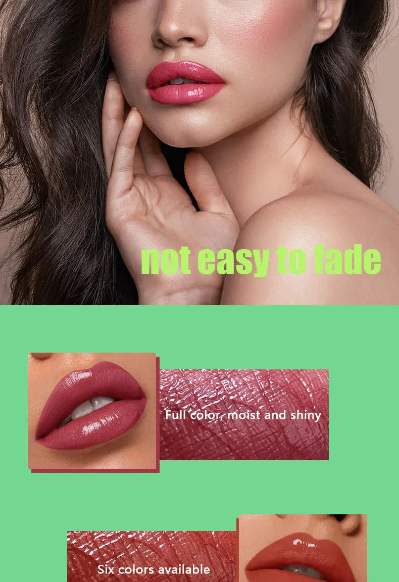 Gloss Labial Impermeável Hidratante Longa Duração - Líquido Não Transfere Embalagem Verde