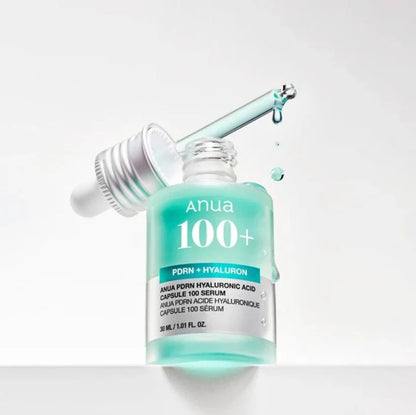 Sérum Anua PDRN 100+ Ácido Hialurónico Cápsulas – Hidratante Revitalizante Rosto Cuidado Pele Coreano Essenciais Beleza