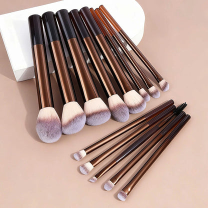Conjunto 13 Pincéis de Maquilhagem Profissional | Kit de Viagem Suaves para Corretor e Detalhe