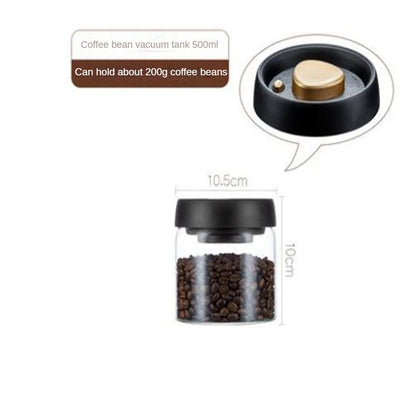Frasco de Vidro Hermético para Café e Chá – Armazenamento a Vácuo Anti-Humidade | 1 Un.