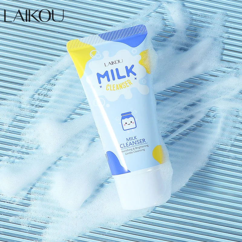 Gel Limpeza LAIKOU Leite 50g – Aminoácidos Espuma Rica Controlo Oleosidade Pele Seca Mista