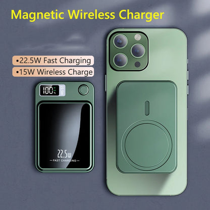 Power Bank Premium Magnético 20000mAh Wireless 15W Carregador Portátil Rápido iPhone MagSafe