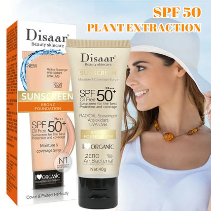 Creme Solar Facial SPF90+ & SPF50+ DISAAR | Hidratante, Resistente à Água e Proteção UV Total